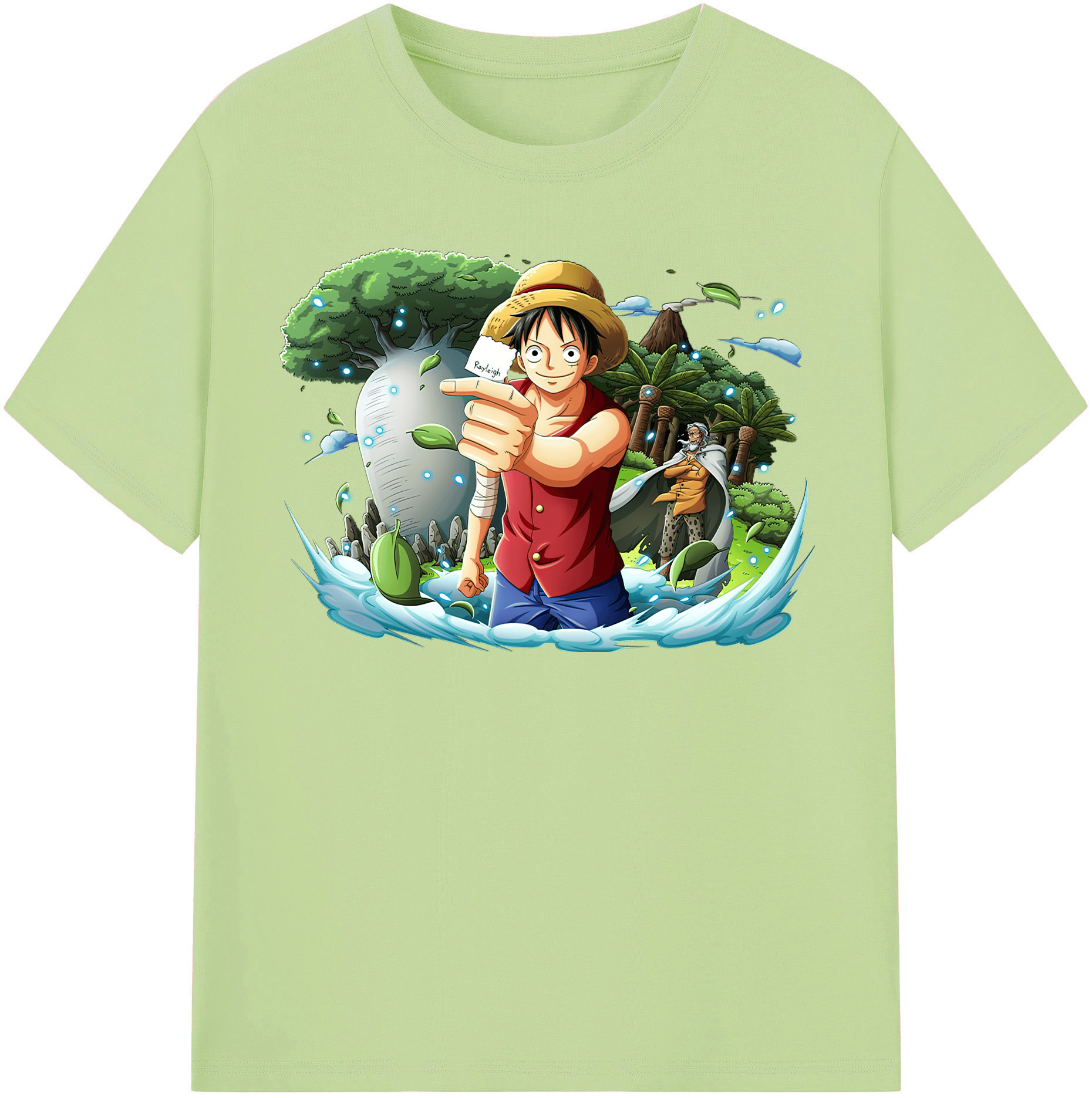 ワンピース モンキー・D・ルフィ ONE PIECE Monkey D. Luffy 綿100％半袖Tシャツ（フロントプリント）